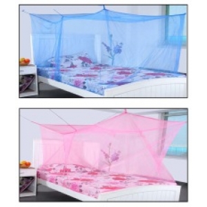 MODICARE PRODUCTS - Modicare Fashion Blue & Pink Double Bed Mosquito Net(Buy1 Get1)